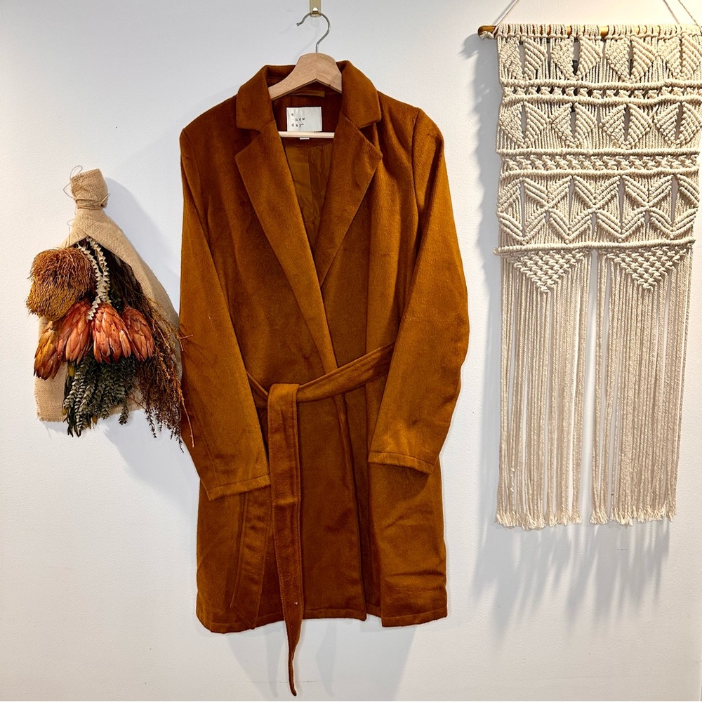 A New Day Trench Coat In Burnt Orange Size Small